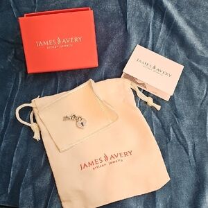 James Avery Silver Heart Key Charm